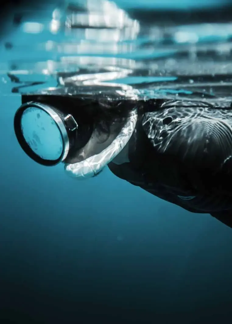 Scuba diving under water