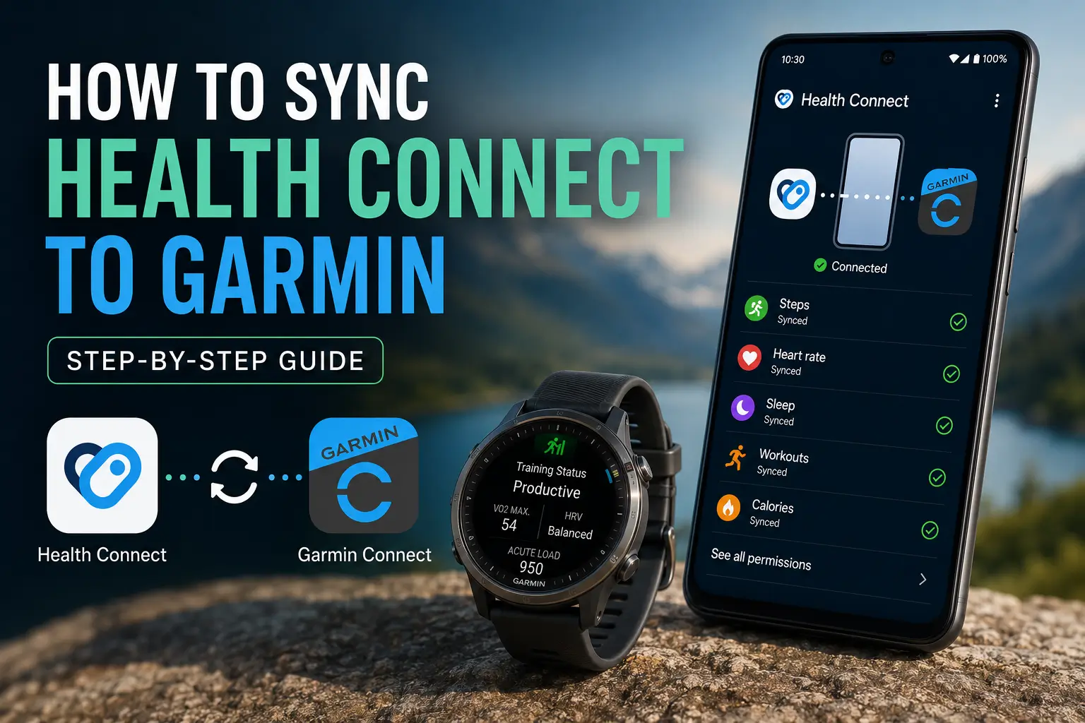 Sådan synkroniserer du Health Connect med Garmin (trin for trin)