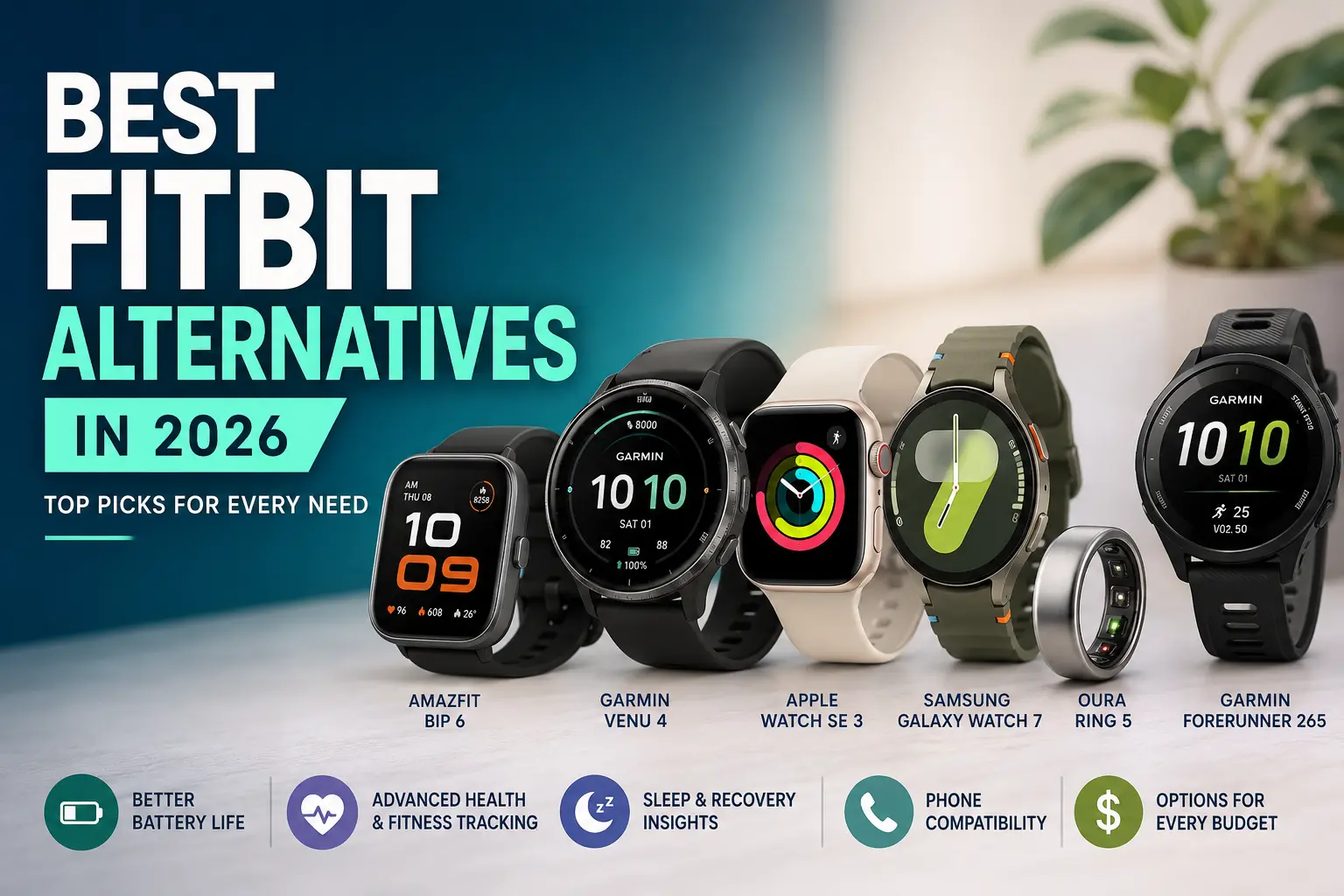 Las mejores alternativas a Fitbit en 2026: opciones recomendadas para cada necesidad